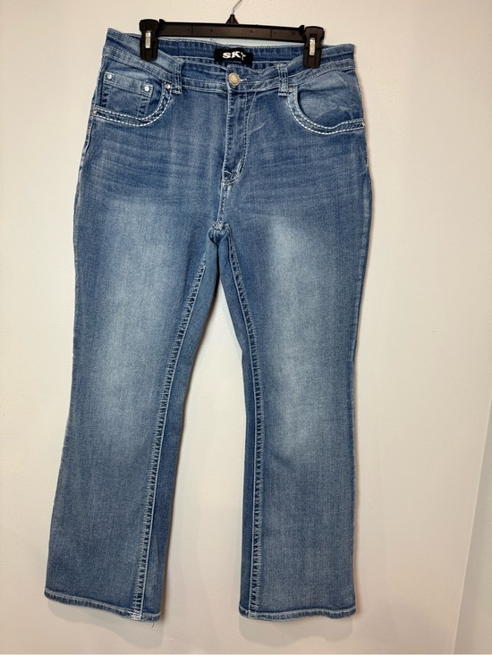 Sky Denim - SKYPremium Collection Women's Jeans Size 15/16 Flare Leg High Rise Blue Denim
